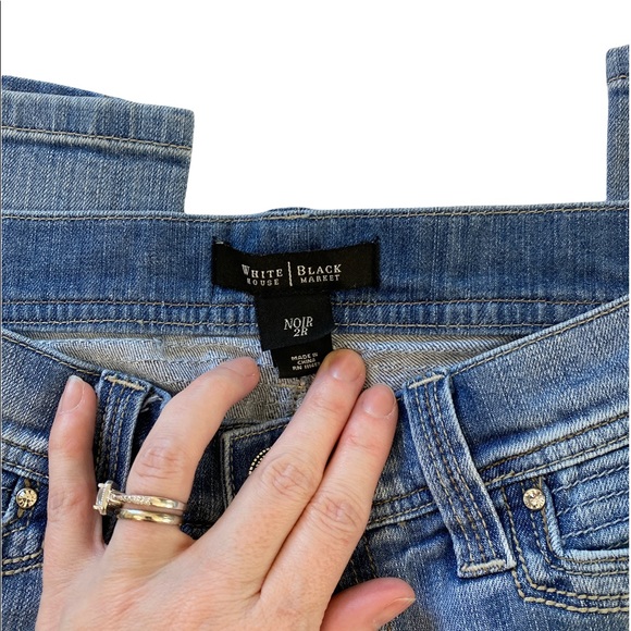 WHBM NOIR BOOT LEG JEANS 2R - Picture 6 of 11